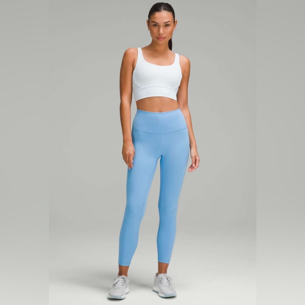 NWOT Lululemon Wunder Train High-Rise Tight with Pockets 25" Aero Blue - Picture 2 of 10